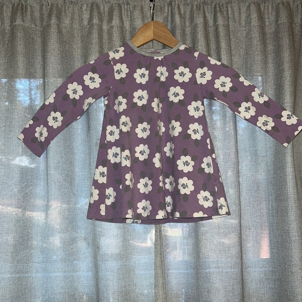Little Me Purple Floral Mod / Vintage Style Play Dress